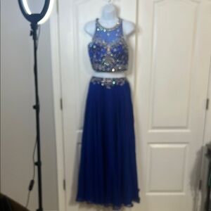 Camille La Vie Royal Blue Embellished Gown